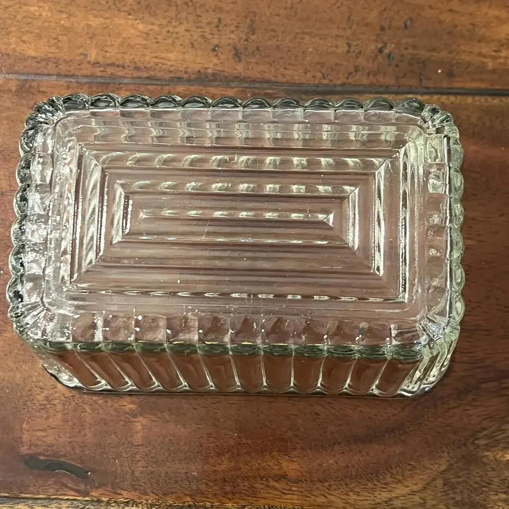 Vintage Clear Federal Glass Refrigerator Dish 6